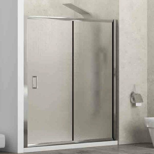 Karag New Flora 500 Разделител На Душ Кабина С Плъзгаща Се Врата 100x180см Тъкан Хром