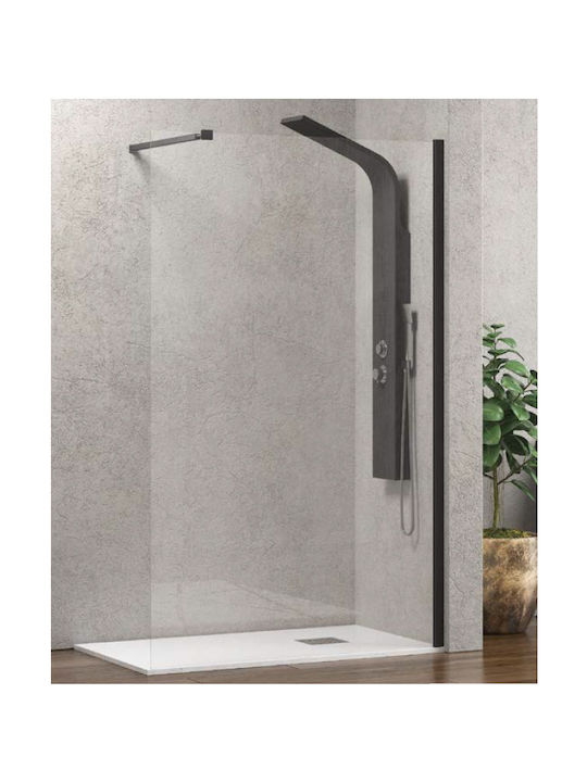Karag Walkin 1 Διαχωριστικό Ντουζιέρας 110x200cm Clear Glass Cromo