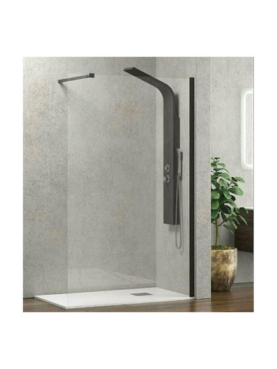 Karag Walkin 1 Feste Seite für Dusche 80x200cm Klarglas Nero