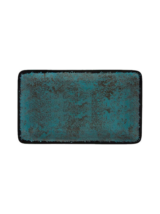 Oriana Ferelli Πιάτο Ρηχό Ορθογώνιο Κεραμικό Teal 27x16cm
