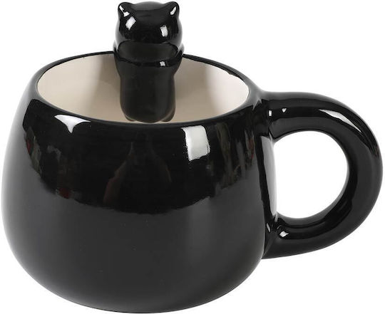 Total Gift Becher Keramik Schwarz 450ml
