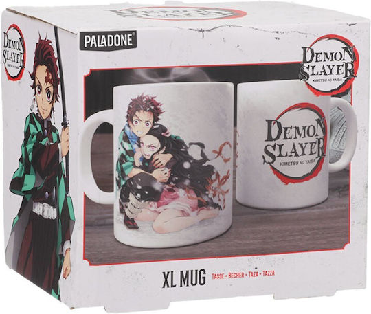 Paladone Demon Slayer Kimetsu No Yaiba (XL) Κούπα Κεραμική Λευκή 550ml