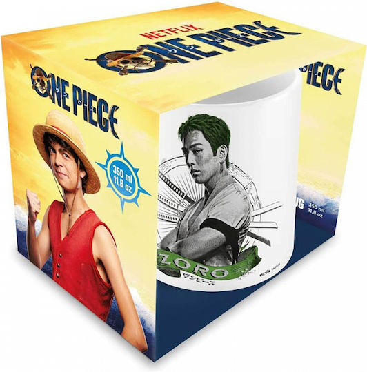Grupo Erik One Piece Netflix Roronoa Zoro Becher Keramik Weiß 320ml