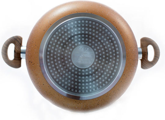 Chios Hellas Woodstone Deep Pot made of Aluminum 28cm