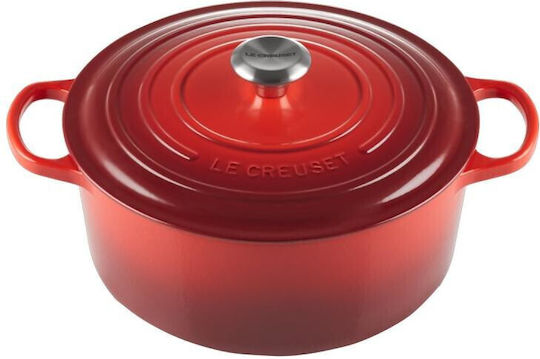 Le Creuset Cerise Tiefer Topf aus Gusseisen Le Creuset Cerise Tiefer Topf aus Gusseisen