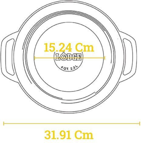 Lodge Ρηχή Κατσαρόλα από Μαντέμι 2.8lt / 31.9cm