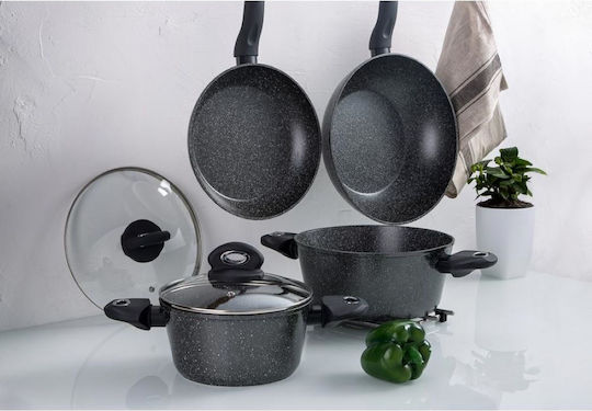 Bergner Orion Tiefer Topf aus Aluminium 4Es / 24cm