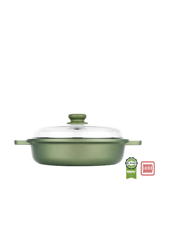Risoli Dr Green Shallow Pot made of Cast Aluminum 3lt / 28cm