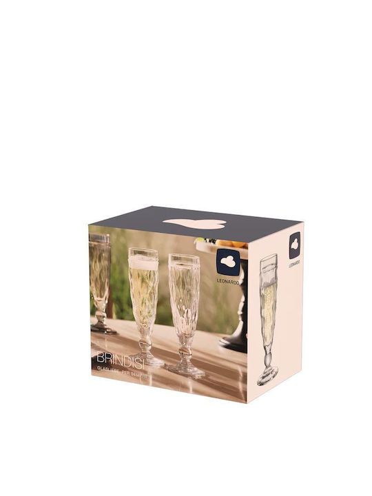 Leonardo Set de pahare de sampanie din Sticlă Cu picior 140ml 6buc