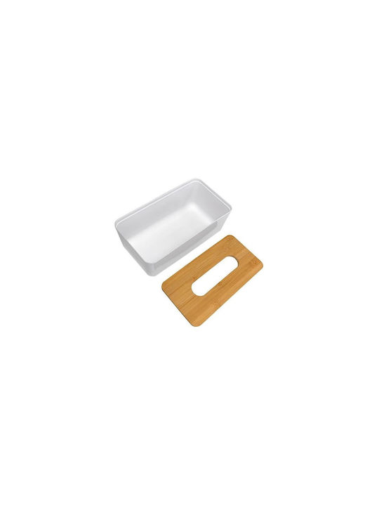 Alpina Appliances Wooden Tissue Holder 18262 White 26x13x8.5cm 18262