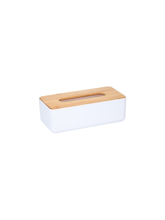 Alpina Appliances Wooden Tissue Holder 18262 White 26x13x8.5cm 18262