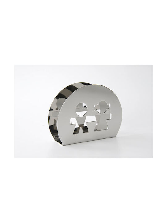 Alessi Girotondo Serviettenhalter Silber 11x11x8.5cm AKK51