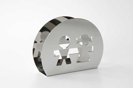Alessi Girotondo Suport pentru șervețele Metalică Argintiu 11x11x8.5cm AKK51