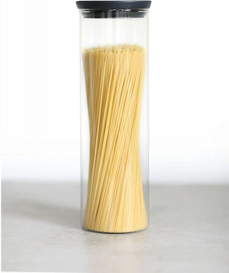 Brabantia Βάζο Γενικής Χρήσης με Καπάκι Γυάλινο Γκρι 1900ml