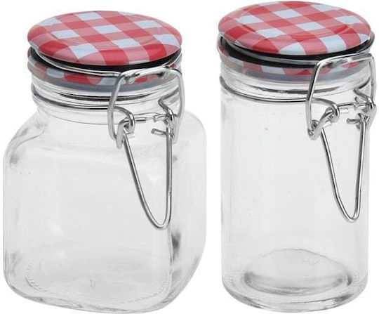 ArteLibre General Use Vase with Lid Metallic Transparent 90ml 1 Pieces