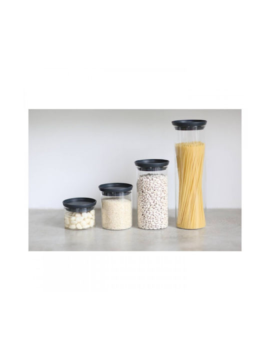 Brabantia Βάζο Γενικής Χρήσης με Καπάκι Γυάλινο Γκρι 1100ml