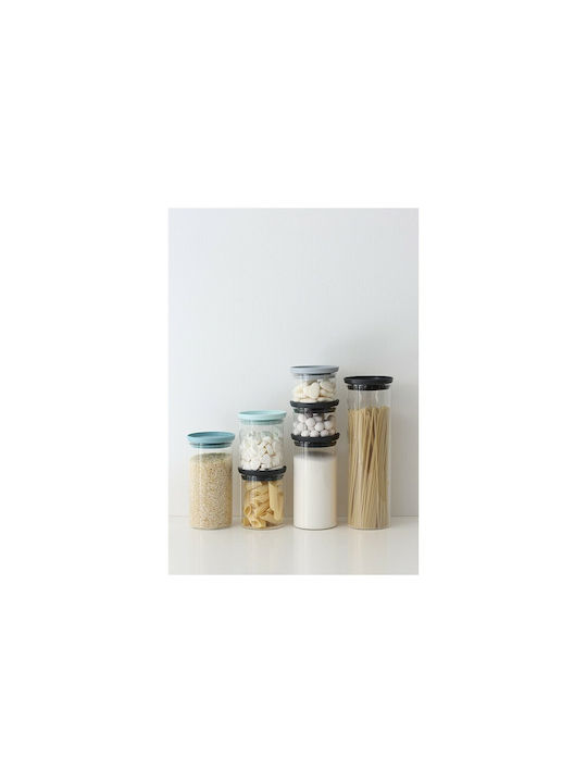 Brabantia Βάζο Γενικής Χρήσης με Καπάκι Γυάλινο Γκρι 1100ml