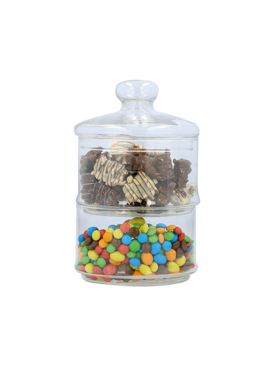 Alpina Appliances Allgemeine Verwendung Lebensmittelglas mit Deckel Transparent 16x16x28cm 1Stück