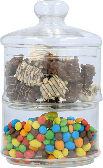 Alpina Appliances General Use Glass Jar with Lid Transparent 16x16x28cm