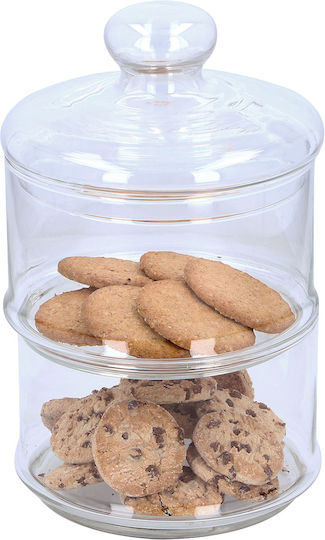 Alpina Appliances General Use Glass Jar with Lid Transparent 16x16x28cm