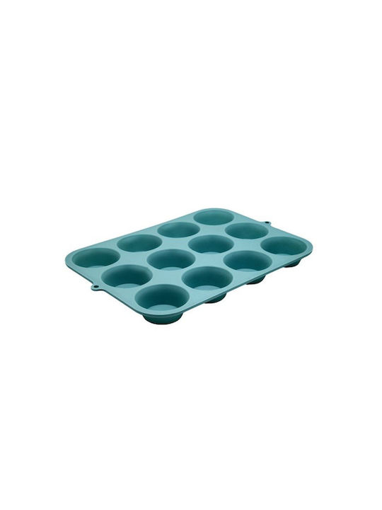 Sidirela Formă de Patiserie pentru Chec Rotund din Silicon 12 Locuri 35.8x2.7buc 1buc