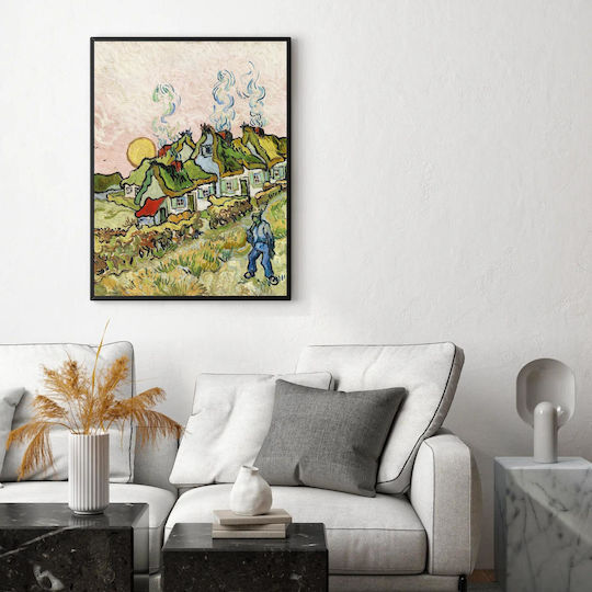 Houses Figure 1890 Картина Копие на Ван Гог Платнен 40x50см