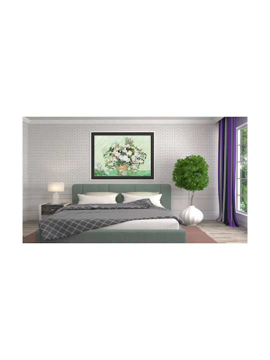 Roses 1890 Painting Copy of Van Gogh on Canvas 65x40cm