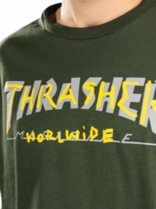 Thrasher Ανδρικό T-shirt Κοντομάνικο Green