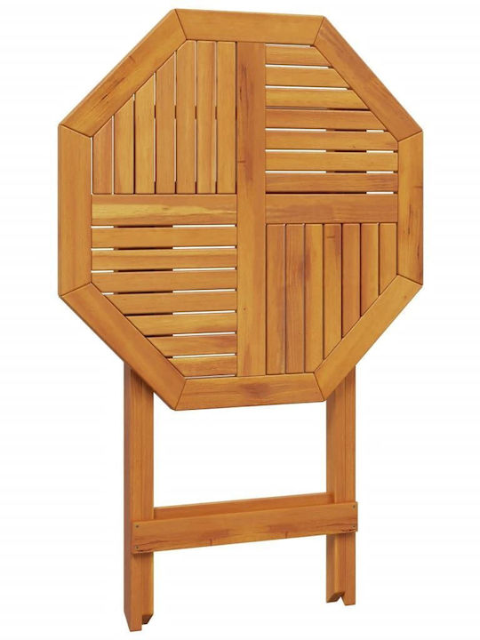 Table for Small Outdoor Spaces Made of Acacia Foldable Brown 70x70x75cm