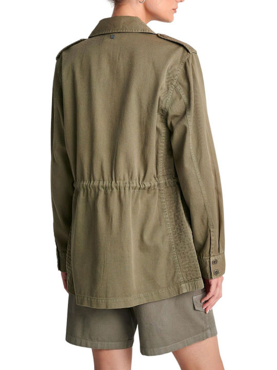 Attrattivo Women's Short Lifestyle Jacket for Winter Khaki