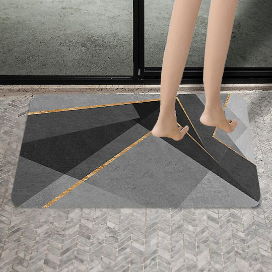 Rutschfest Badematte Rechteckig Gray 50x80cm