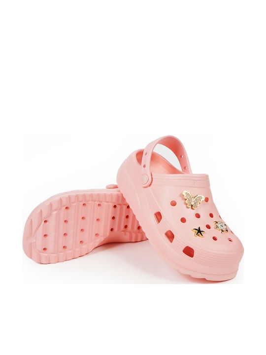 Piazza Shoes Femei Sabot Roz