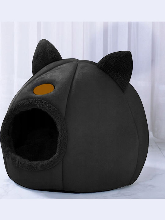 Kopfkissen für Hunde Rund Schwarz 40x40cm.