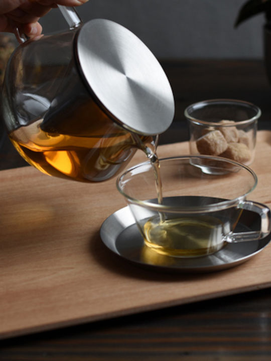 Kinto Τσαγιέρα με Φίλτρο Ανοξείδωτη Γκρι 600ml