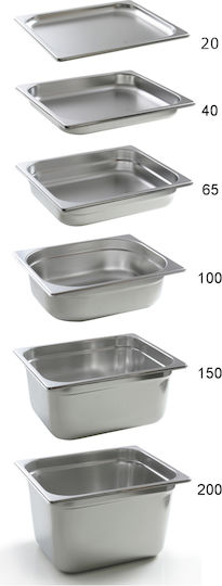 Hendi General Use Food Jar with Lid made of Stainless Steel Grey 32.5x10x53cm