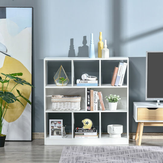 White Bookcase 97.5x30x100cm