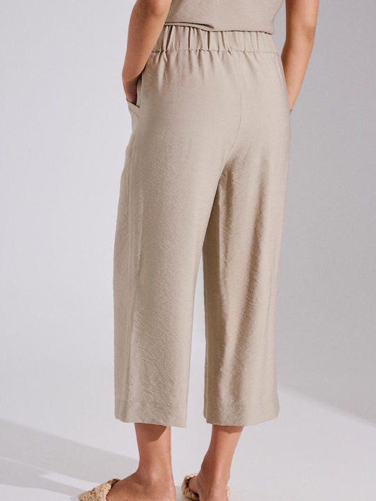 Bill Cost Women's Culottes with Elastic Beige