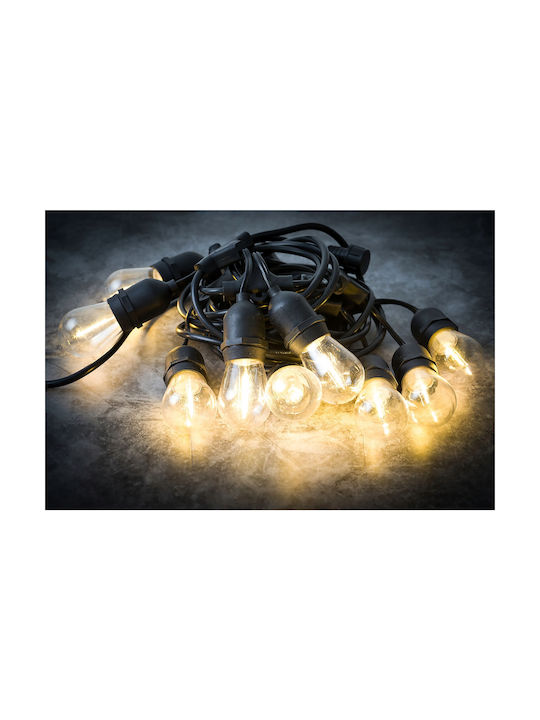 Στεγανή Γιρλάντα Φωτισμού LED IP44 με 20 Λάμπες Θερμό Λευκό