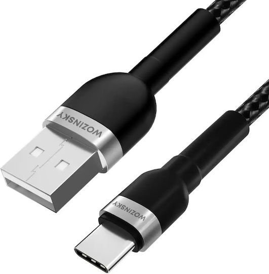 Wozinsky USB 2.0 Kabel USB Typ-C männlich - USB-A 20W PD Schwarz 1m WNBAC1