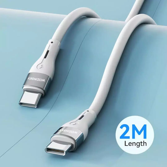 Wozinsky USB 2.0 Kabel USB-C männlich - USB-C 65W PD Weiß 2m WSTCC2