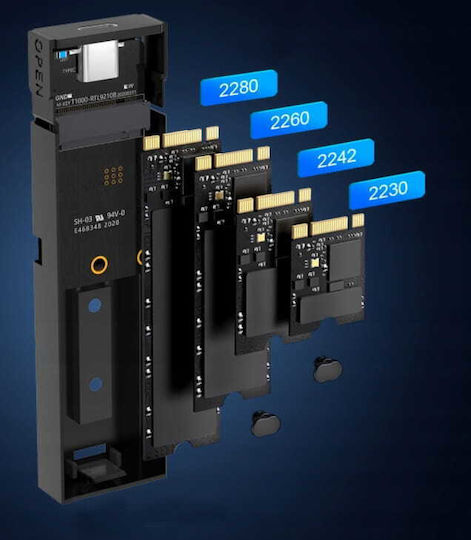 Zenwire Θήκη για Σκληρό Δίσκο M.2 SATA III NVME με σύνδεση USB 3.0