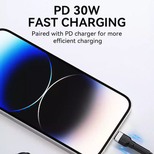 Wozinsky Редовна USB-C към Lightning кабел 30W Черен 1м (WNBCL1)