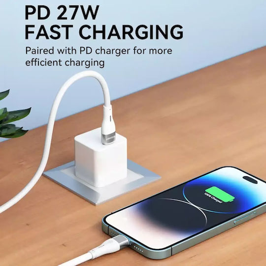 Wozinsky USB-C to Lightning Cable 27W Λευκό 1m (WSTCL1)