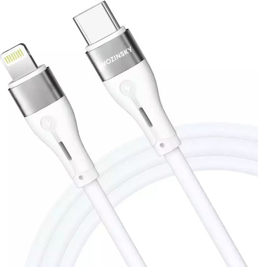 Wozinsky USB-C to Lightning Cable 27W Λευκό 1m (WSTCL1)