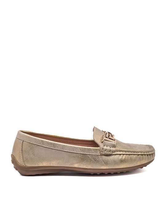 Women's Moccasins in Gold Color
