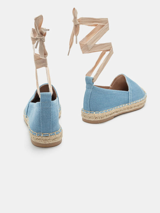 Luigi Women's Synthetic Leather Espadrilles Blue