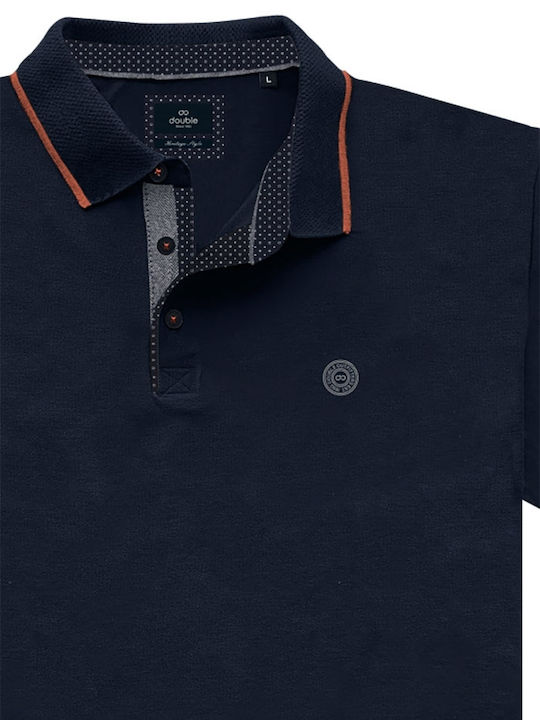 Double Herren Shirt Polo Blau