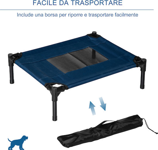 Κρεβάτι Pawhut Raised Dog Αναπνεύσιμο Κάθισμα Ατσάλι Ύφασμα 61x46x18 Cm Καφέ Μαύρο