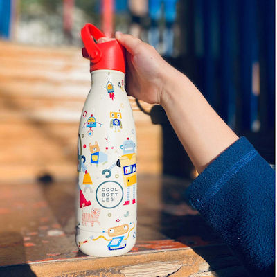 Cool Bottles Kids Water Bottle Stainless Steel with Straw 350ml