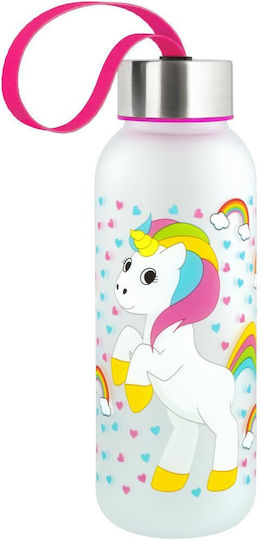Pylones Kinder Trinkflasche Kunststoff mit Schraubverschluss Auslaufsicher Orange 420ml
